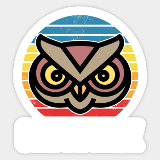 Owl Be Back Retro Style Vintage Bird Gift Sticker